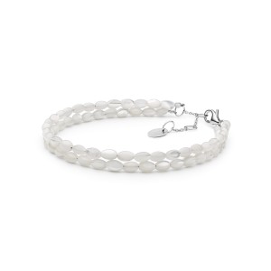 Bratara cu două rânduri de mother of pearl cu argint DiAmanti 242-02B-G (Argint 925‰ 0,7 g.)